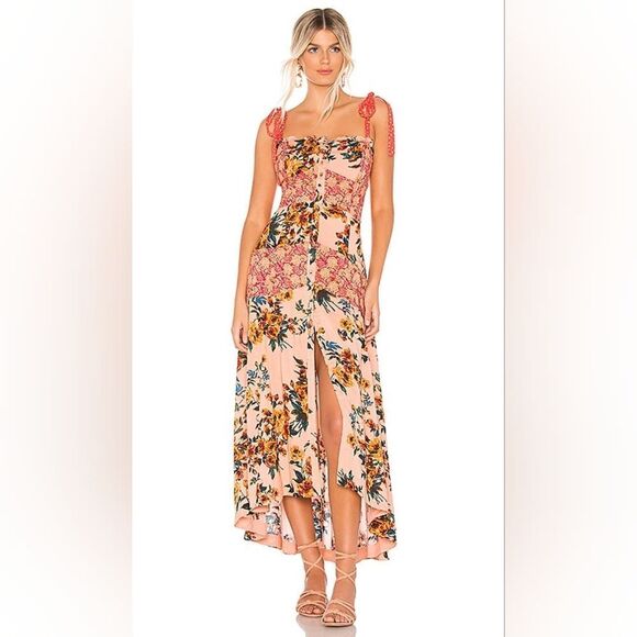 Free People Dresses & Skirts - Free People Lover Boy Floral Maxi Dress Size 12
